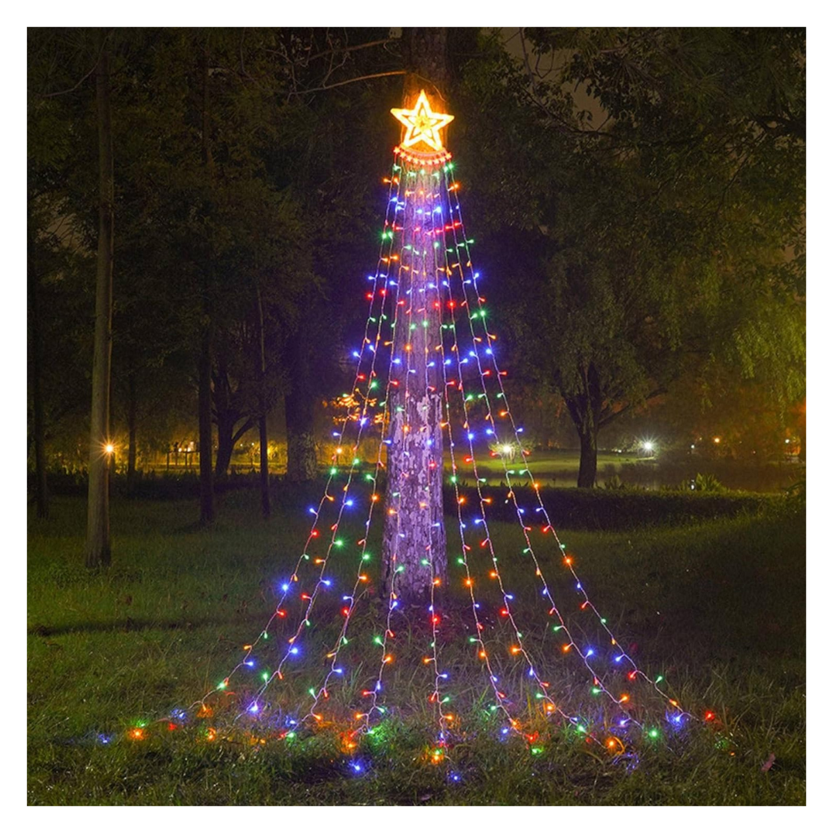 Estrella Cascada Led Para Arbol 2.5 M