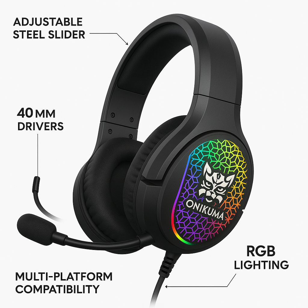 Audifonos Gamer Rgb Onikuma X3 Con Micr