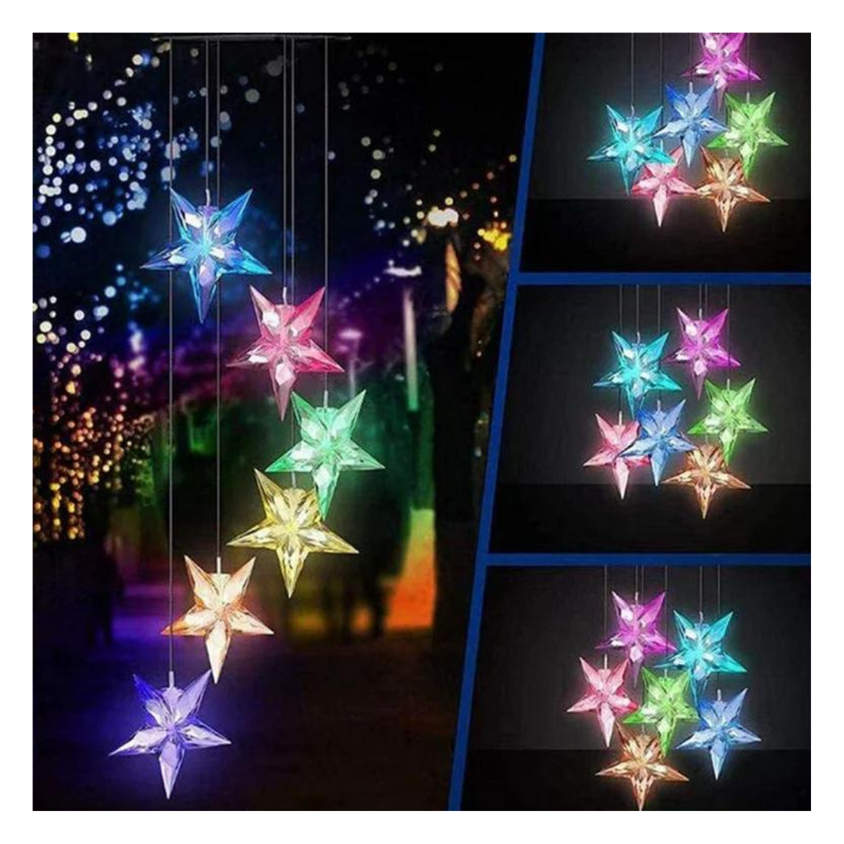 Campanillas Viento De Estrella Luces Led