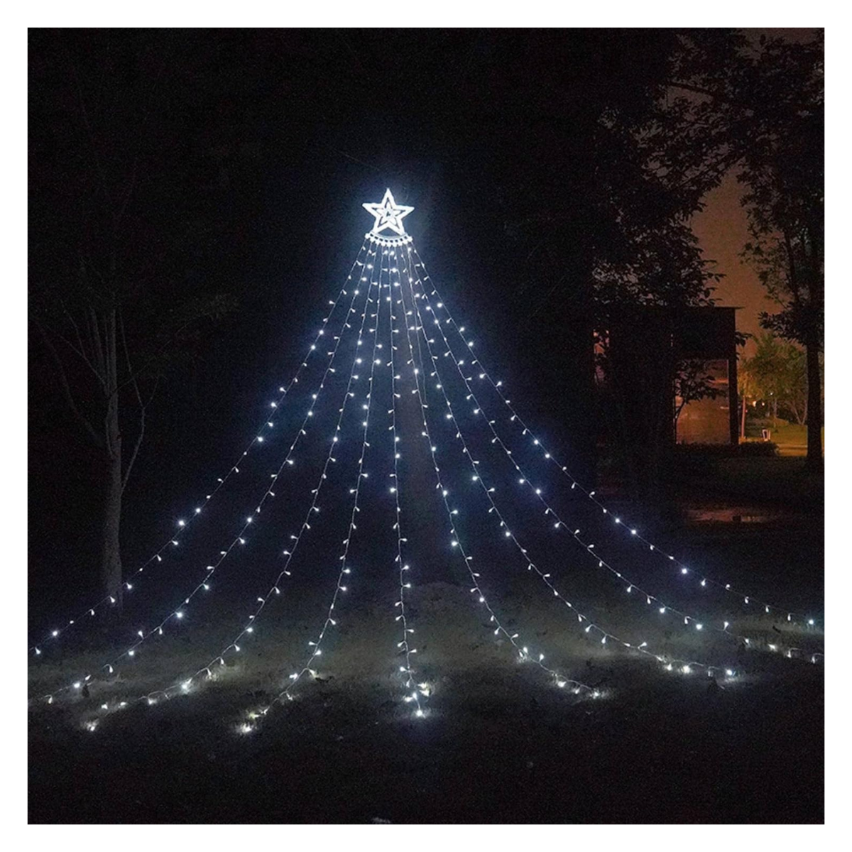 Estrella Cascada Led Para Arbol 2.5 M