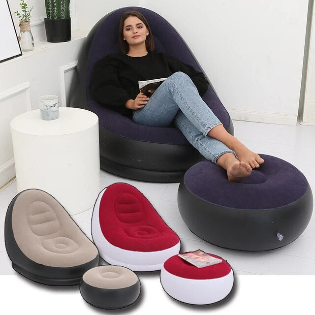 Sofa Inflable Con Puff